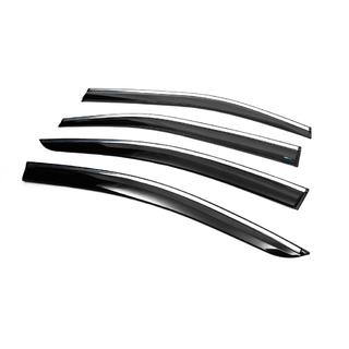 Deflectoare geamuri cu ornament cromat (4 buc, Sunplex Chrome) Toyota Corolla 2019- foto 2