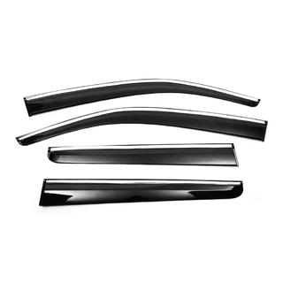 Deflectoare geamuri cu ornament cromat (4 buc, Sunplex Chrome) foto 1