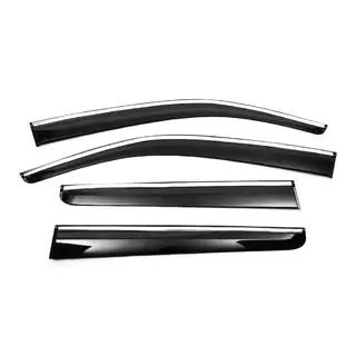 Deflectoare geamuri cu ornament cromat (4 buc, Sunplex Chrome) foto 1