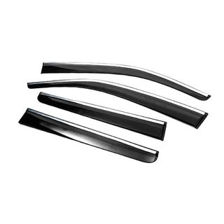 Deflectoare geamuri cu ornament cromat (4 buc, Sunplex Chrome) foto 2