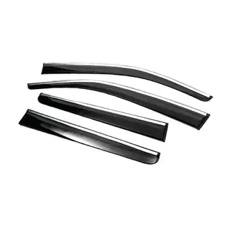 Deflectoare geamuri cu ornament cromat (4 buc, Sunplex Chrome) foto 2