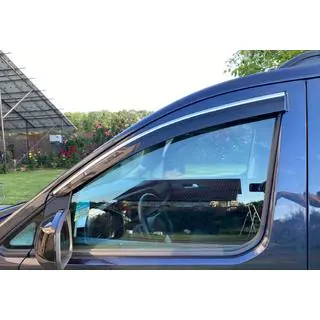 Deflectoare geamuri cu ornament cromat (2 buc., Sunplex Chrome) Volkswagen Caddy 2020- foto 1