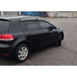 Deflectoare geamuri cu ornament cromat HB (4 buc, Sunplex Chrome) Volkswagen Golf 6 2008-2014 foto 2
