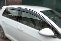 Volkswagen Golf 7/E-Golf 2012-2020 Deflectoare geamuri cu ornament cromat HB (4 buc, Sunplex Chrome) foto 2