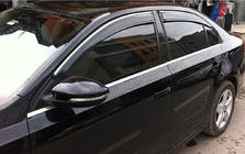 Volkswagen Jetta 2011-2018 Deflectoare geamuri cu ornament cromat (4 buc, Sunplex Chrome) foto 2