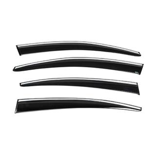 Deflectoare geamuri cu ornament cromat (4 buc, Sunplex Chrome) Volkswagen Passat B6 2006-2012 foto 4