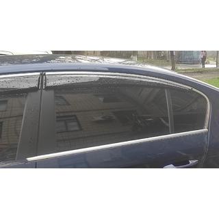 Deflectoare geamuri cu ornament cromat SD (4buc, EU, Sunplex Chrome) Volkswagen Passat B7 2012-2015 foto 3