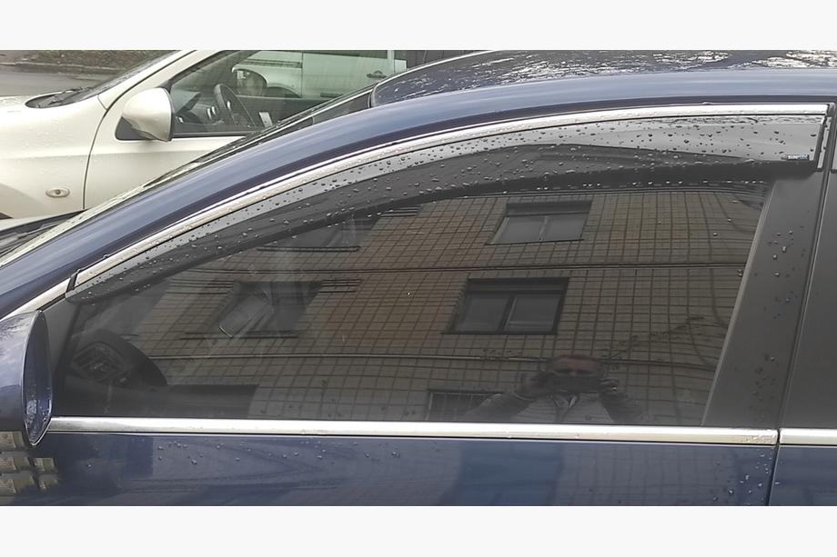Volkswagen Passat B7 2012-2015 Deflectoare geamuri cu ornament cromat SD (4buc, EU, Sunplex Chrome) Foto 2