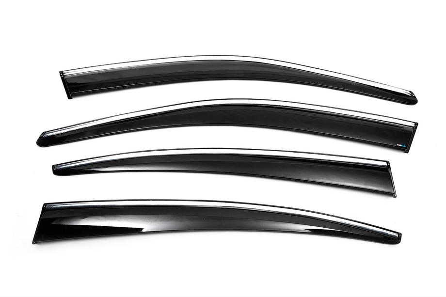 Volkswagen Passat B8 2015-2023 Deflectoare geamuri cu ornament cromat SD (4 buc, Sunplex Chrome) Foto 5