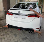 Toyota Corolla 2013-2019 Spoiler Lip (Sunplex, negru) (118cm *6,4cm) foto 2