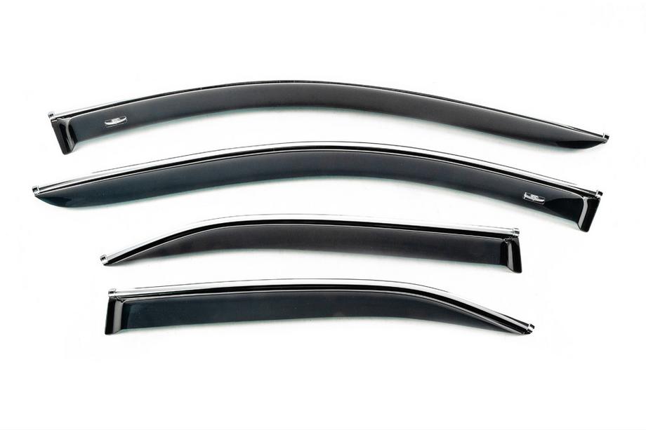 Toyota Camry 2006-2011 Deflectoare geamuri cu ornament cromat (USA, 4 buc, HIC) Foto 1