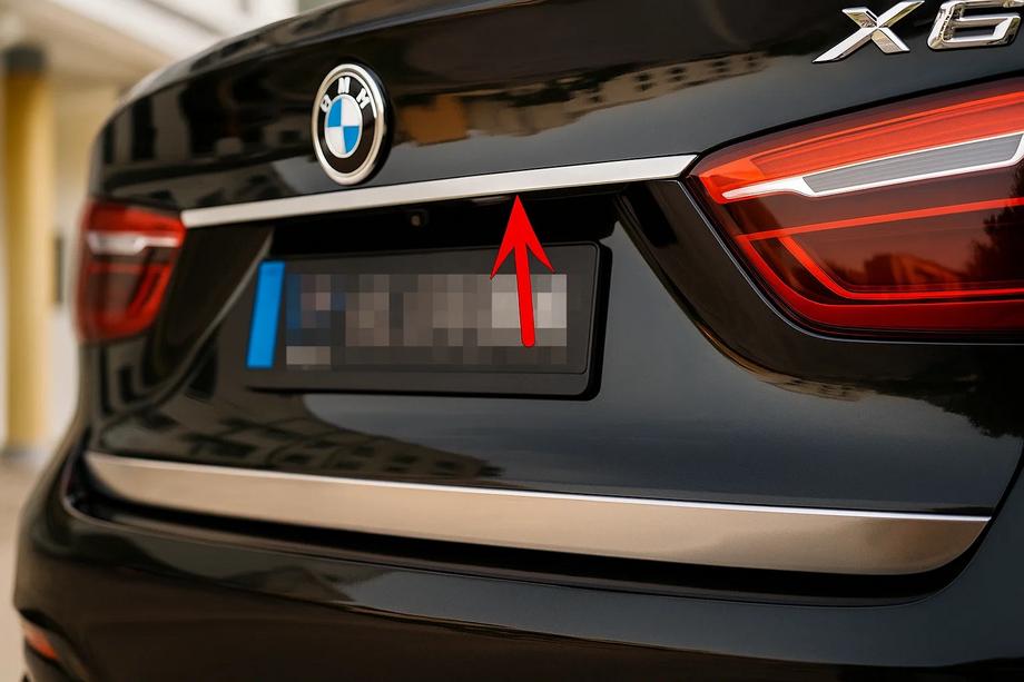 BMW X6 F16 2014-2019 Ornament cromat deasupra numarului Image