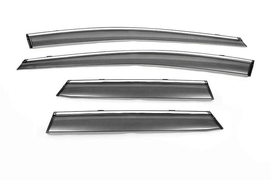 Mazda CX-7 2006-2012 Deflectoare geamuri cu crom (4 buc, Libao) Image