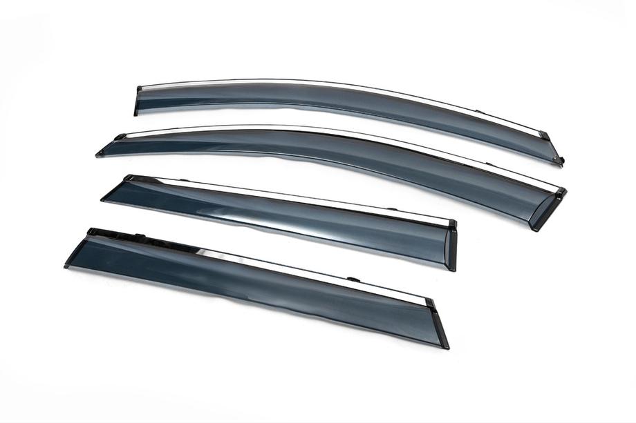Nissan Qashqai 2014-2021 Deflectoare geamuri cu ornament cromat (4 buc, Libao) Foto 3