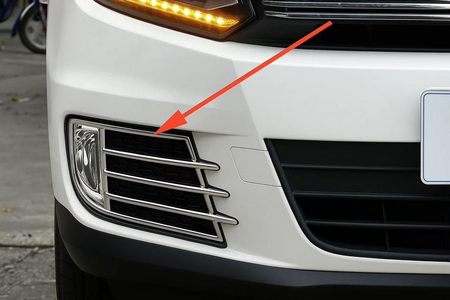 Volkswagen Tiguan 2007-2016 Capace cromate proiectoare ceata Libao 2011-2016 pentru Aziat (2 buc, plastic) Foto 1