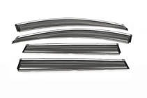 GreatWall Haval H6 2011- Deflectoare geamuri cu ornament crom 2012-2016 (4 buc, Libao) foto 1
