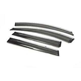 Deflectoare geamuri cu ornament crom 2012-2016 (4 buc, Libao) GreatWall Haval H6 2011- foto 2