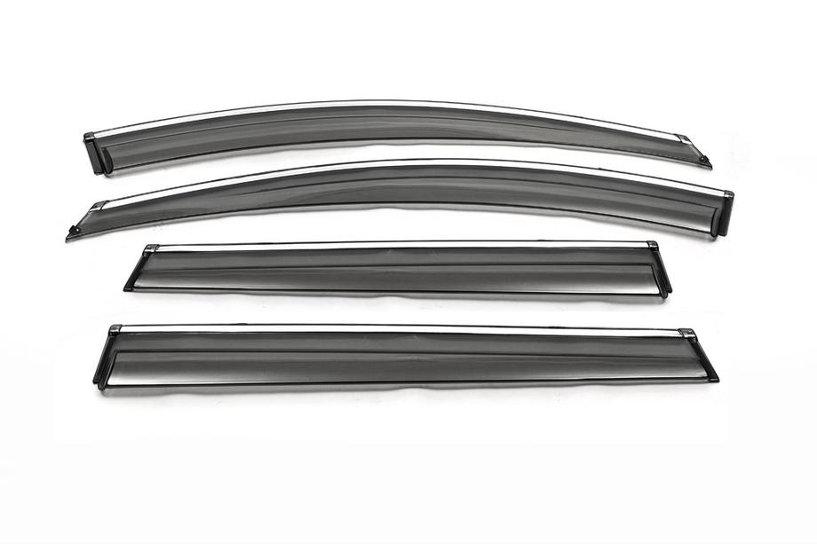 GreatWall Haval H6 2011- Deflectoare geamuri cu ornament crom 2012-2016 (4 buc, Libao) Image
