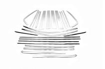 Toyota Land Cruiser Prado 150 2009-2023 Set complet rame crom geamuri foto 4