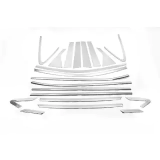 Set complet ornamente geamuri si stalpi LIBAO (20 buc, inox) foto 2
