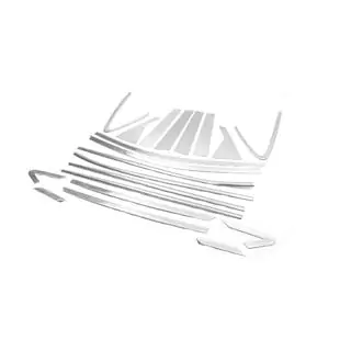 Set complet ornamente geamuri si stalpi LIBAO (20 buc, inox) foto 3