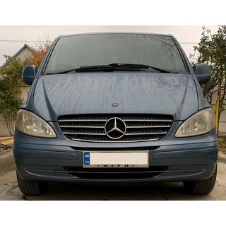 Rama Numar Crom (1 buc, Otel Inoxidabil) Mercedes Vito W639 2004-2014 foto 1