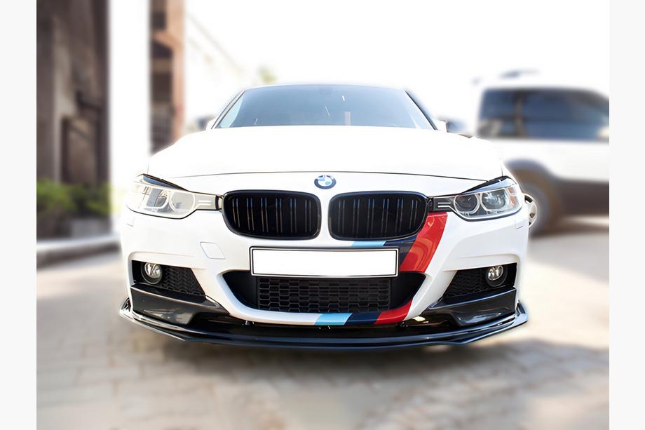 BMW 3 Series F30/F31 2012-2019 Prelungire (lip) bara fata EuroCap (neagra, pentru M-Performance) Foto 1