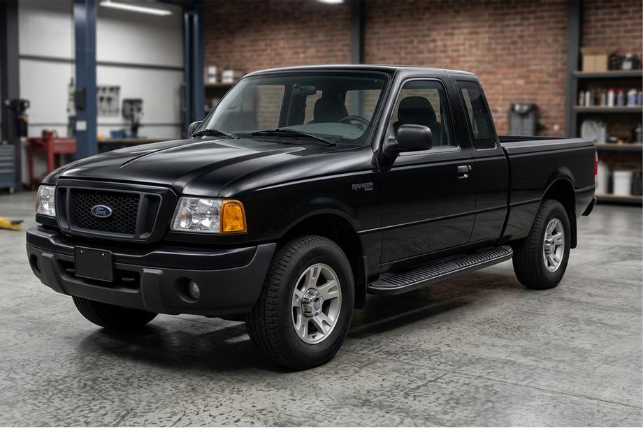 Ford Ranger 2002-2006 Praguri Laterale Tayga Black (2 buc, Aluminiu) Image