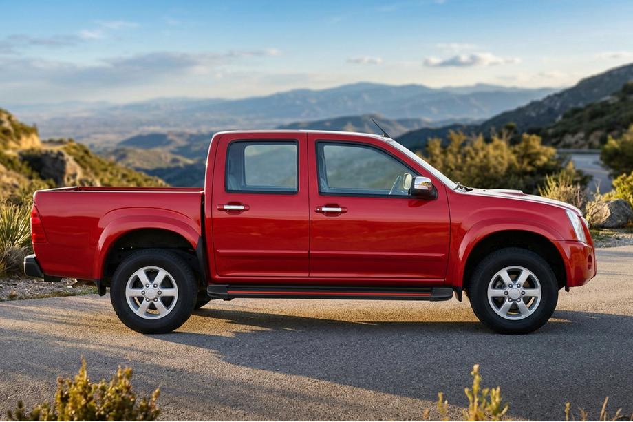 Isuzu D-Max 2002-2011 Praguri Laterale Maya Red (2007-2012, 2 buc, Aluminiu) Image