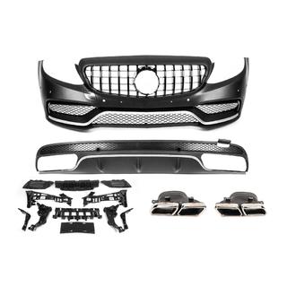 Body kit cu difuzor V1 (AMG C63-design 2014-2018) foto 1