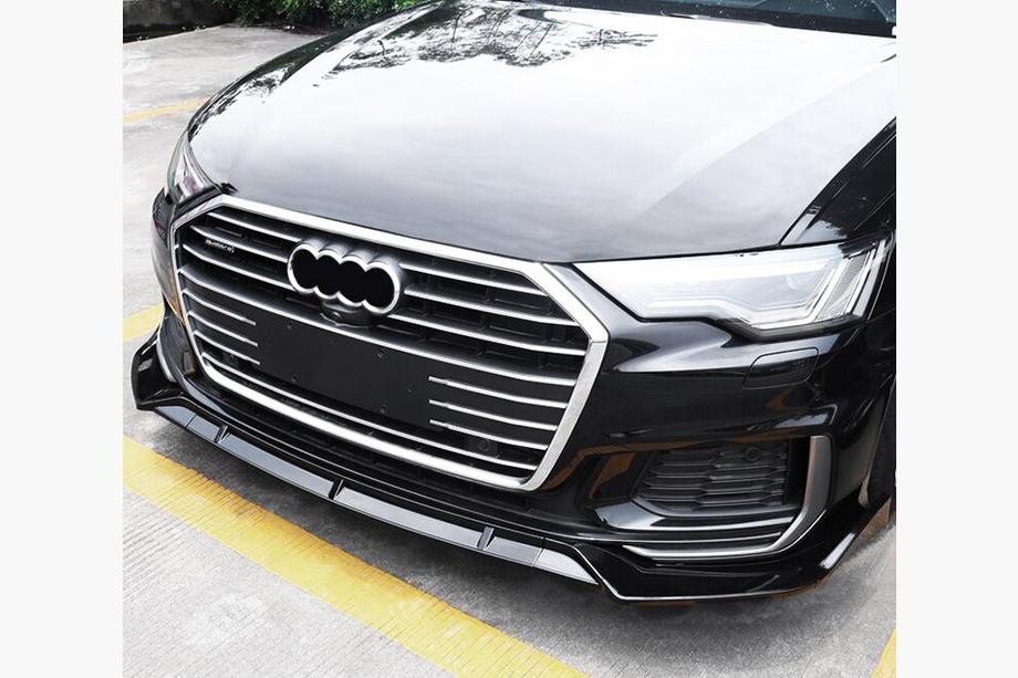 Audi A6 C8 2018–2025 Lip frontal (negru) Image