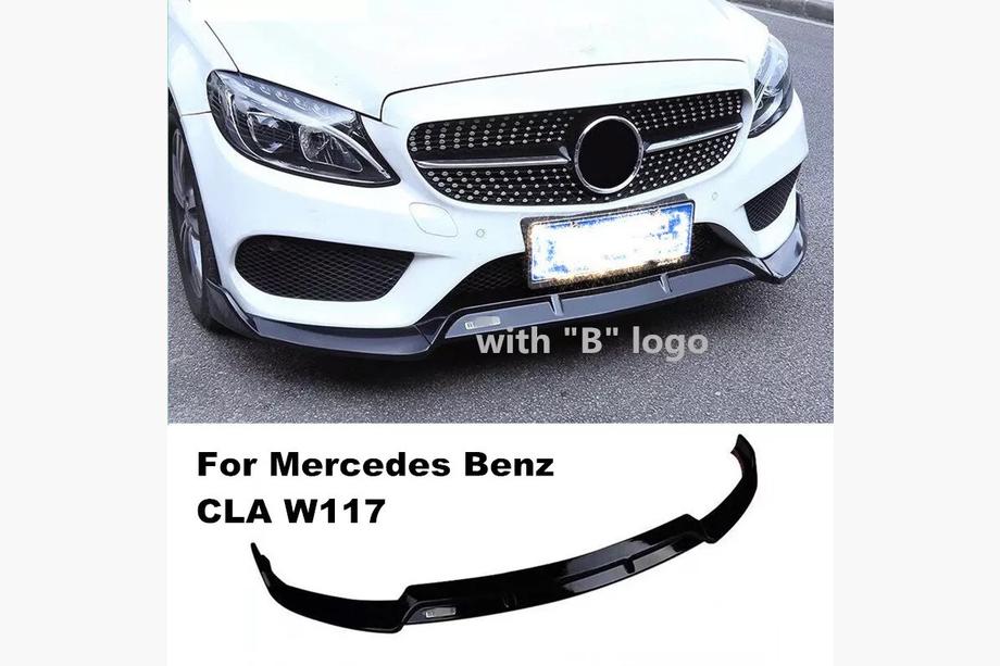 Mercedes CLA C117 2013-2019 Lip frontal V1 (negru) Foto 3