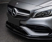 Mercedes A-class W176 2012-2018 Splitter fata (pentru AMG-Line / A45 AMG HB 2016-2018, negru) foto 2