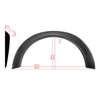 Extensii universale aripi UNIV-033 (4 buc, plastic ABS, negre) foto 1