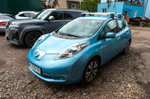 Nissan Leaf 2010-2017 Portbagaj pentru acoperis neted (crom, pereche) foto 8