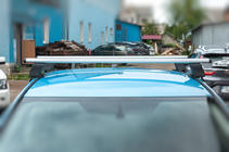Nissan Leaf 2010-2017 Portbagaj pentru acoperis neted (crom, pereche) foto 5