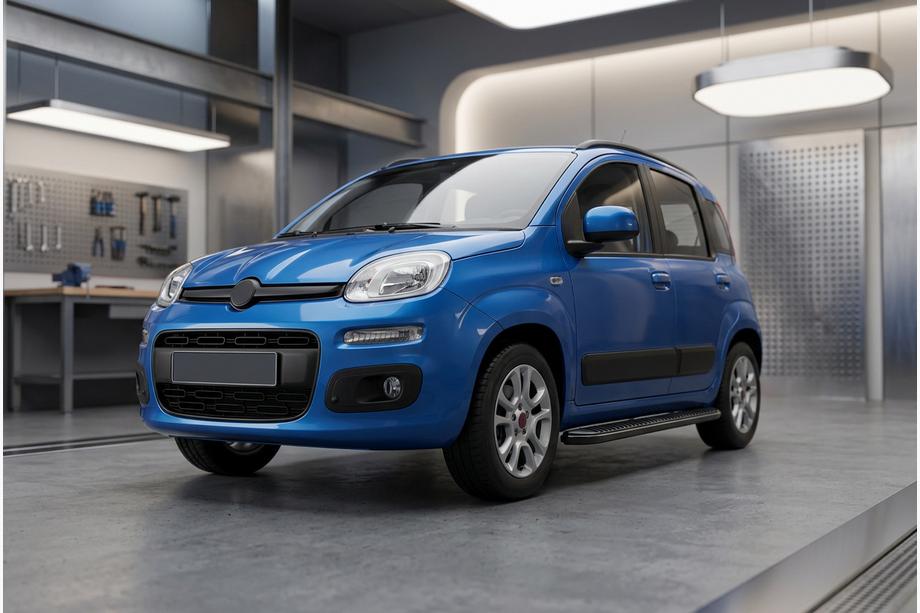 Fiat Panda 2011-2023 Praguri Laterale Tayga Black (2 buc, Aluminiu) Foto 1