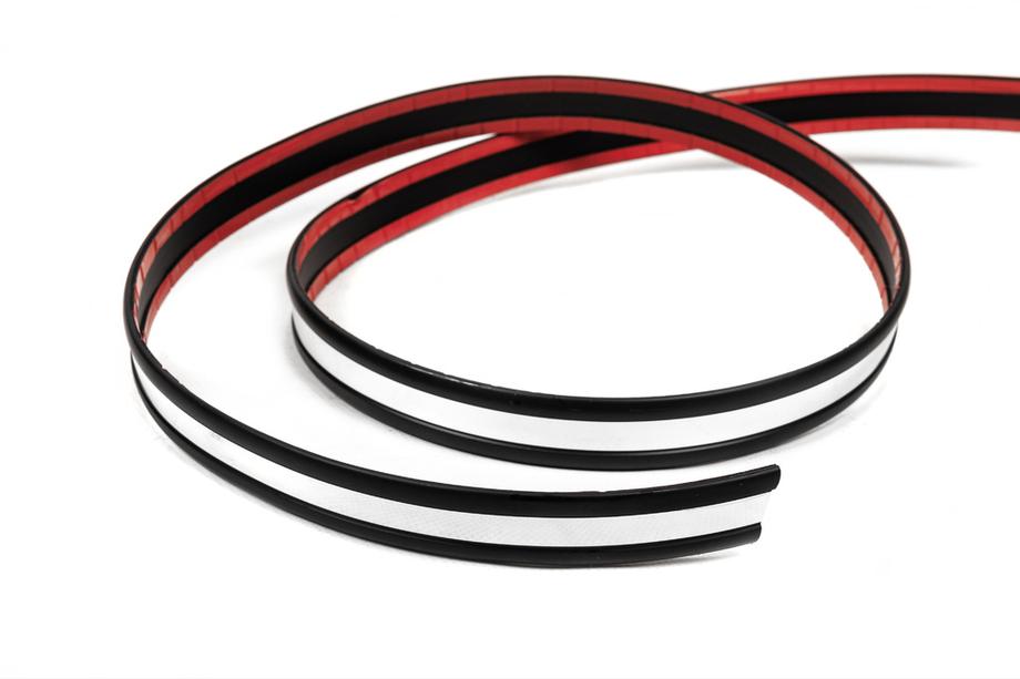 Molding negru pentru usa cu banda cromata la metru sal16a (1 metru, 27 mm) Image