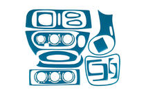 Renault Megane I 1996-2004 Capace bord 1999-2003 (culoare albastra) foto 1