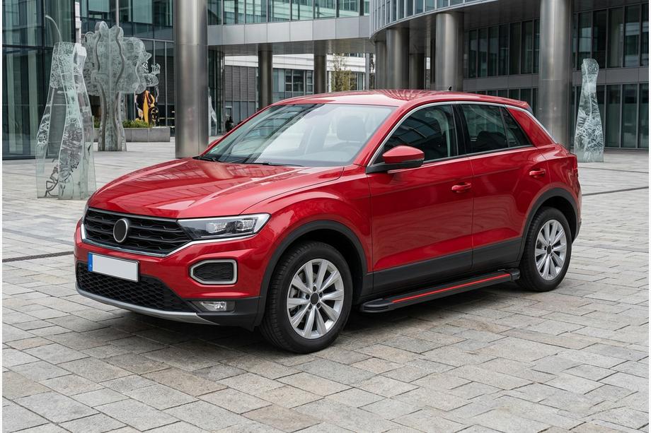 Volkswagen T-Roc 2017-2025 Praguri Laterale Maya Red (2 buc, Aluminiu) Image