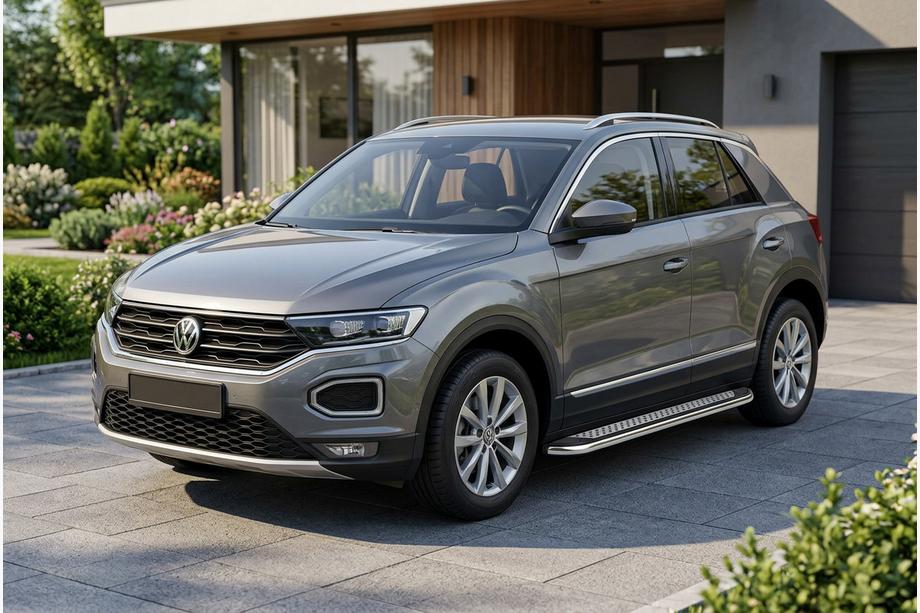 Volkswagen T-Roc 2017-2025 Praguri Laterale Maydos V2 (2 buc, Aluminiu si Otel Inoxidabil) Foto 1