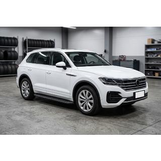 Praguri Laterale Tayga Black (2 buc, Aluminiu) Volkswagen Touareg 2018- foto 1