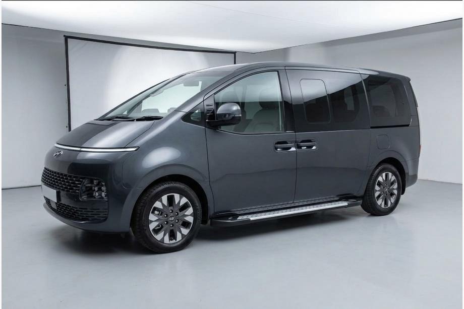 Hyundai Staria 2021- Praguri laterale Allmond Grey (2 buc, aluminiu) Image