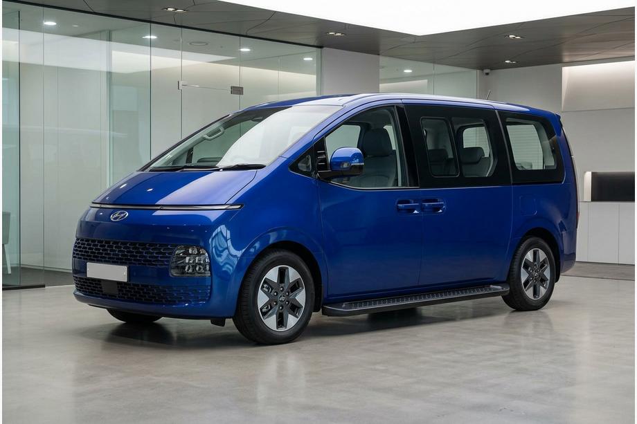 Hyundai Staria 2021- Praguri Laterale Allmond Black (2 buc, Aluminiu) Image