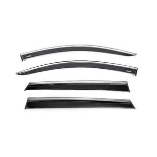 Deflectoare geamuri cu ornament cromat (4 buc, Niken) foto 1