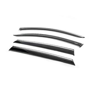 Deflectoare geamuri cu ornament cromat (4 buc, Niken) foto 2