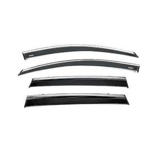 Deflectoare geamuri cu ornament cromat (4 buc, Niken) foto 1