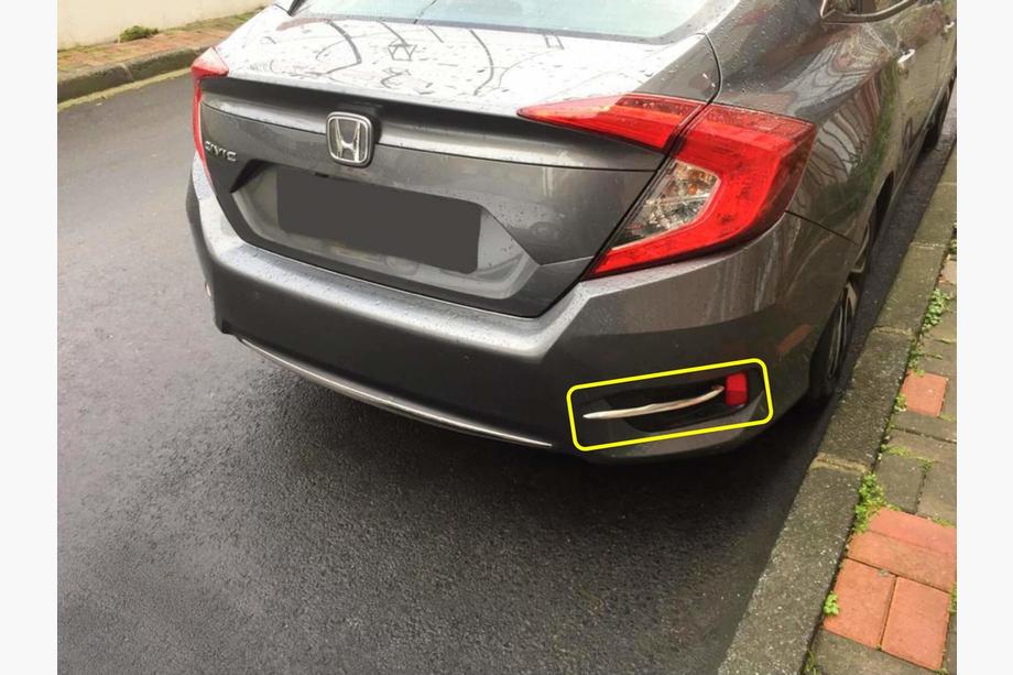 Honda Civic Sedan X 2016-2021 Capace pentru proiectoare ceata spate (2 buc, inox) Foto 4