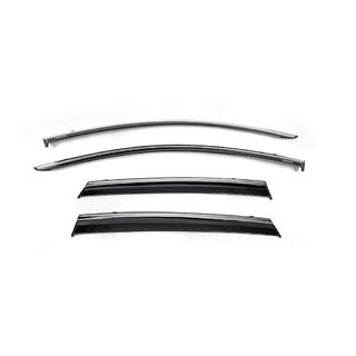 Deflectoare geamuri cu ornament cromat (4 buc, Niken) foto 1