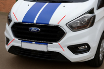 Ford Custom 2013-2022 Capace grila bara 2018+ (4 buc, inox) foto 1